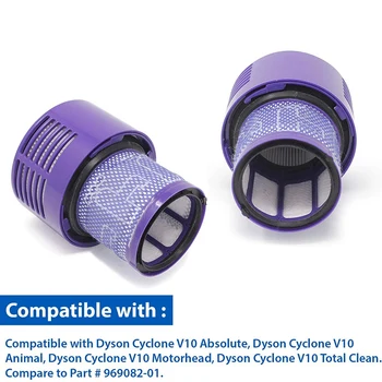 

4 Vacuum Cleaner Accessories, Filters, Vacuum Filters, Compatible with Dyson V10
