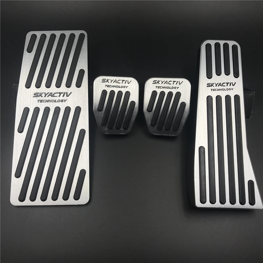 Aluminum Car Modified Accelerator Brake Footrest Pedal Pad Cover For Mazda 3 Axela BP CX-30 CX30 Accessory car accessories car pedals pedal cover