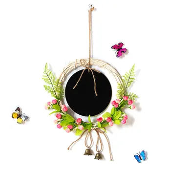 

Artificial Flower Rattan Wreath Hoop Home Wall Hanging Ornament Wedding Festival Party Decoration Simulation Flower Wreath