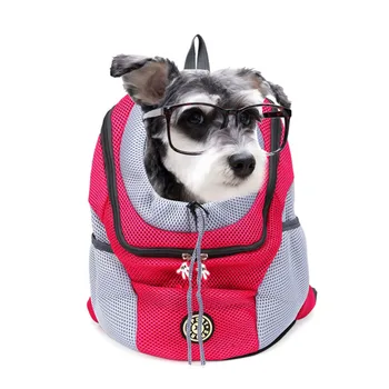 

Outdoor Pet Dog Backpack Pet Double Shoulder Portable Travel Backpack Nylon Mesh Carrier Bag for Large Medium Small Dogs