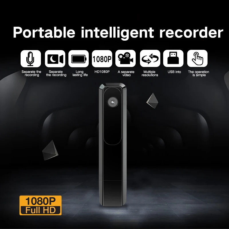 

M1 Mini 1080P HD Night Vision Back Clip Portable Camera Wireless WiFi Remote Monitoring Body Camera Support Sound Recording Cam