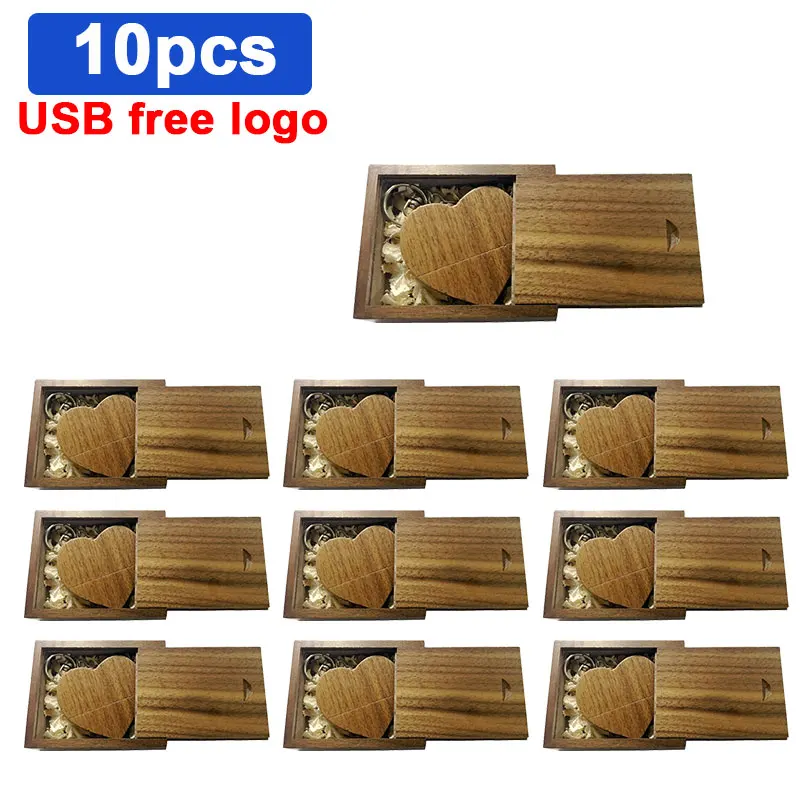 10 шт. логотип Бесплатная Деревянный usb 4GB 8GB флэш-накопителями