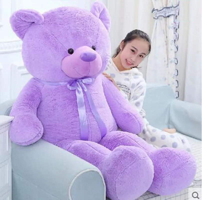 24" Giant Big Teddy Bear Purple Plush Soft Toys Doll Pillow Stuffed Animals Gift 