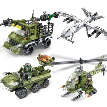

Sembo Military Weapon Tank Airplane Aircraft World Army Sturmpanzer Car Soldiers Building Blocks Kids Children Toys