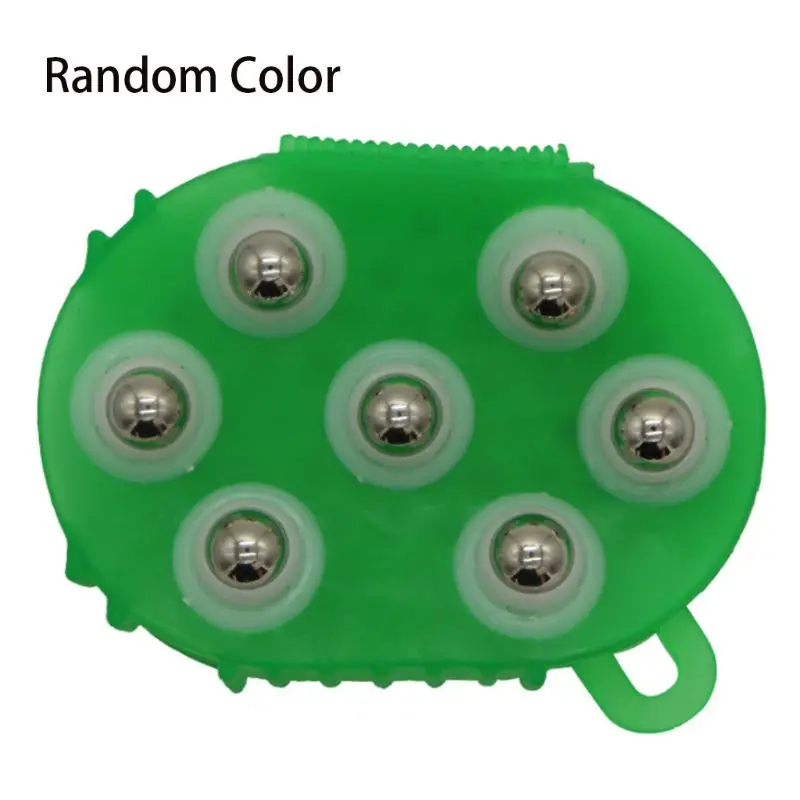 

Handheld Palm Shaped Body Massager With 7-Ball 360 Degrees Roller Slimming Massage Glove Bath Brush for Pain Relief Sore Muscles