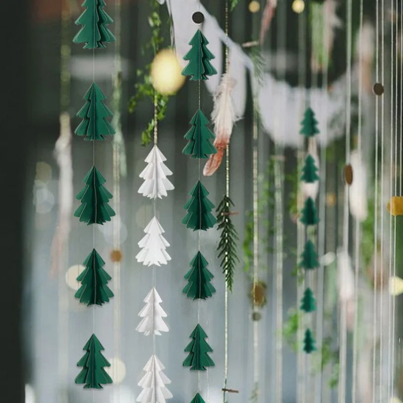 Рождественская елка баннер-гирлянда украшения мерцающие блестящие баннеры сверкающие елочные игрушки