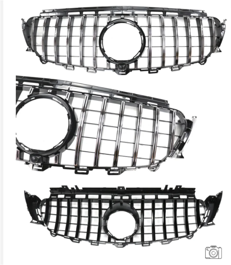 Front Bumper Grille For Mercedes Benz E Class W213 Sport Racing Grill With Camera GT Diamond 2016 2017 2018 2019 2020 bug deflector