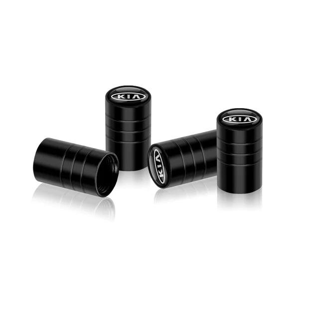 For Kia Sportage Ceed Rio Picanto Sorento Rio 3 Rio 4 K1 K2 K3 K4 4Pcs Car Tire Wheel Valve Cap Air Cover Badge Car Styling Black
