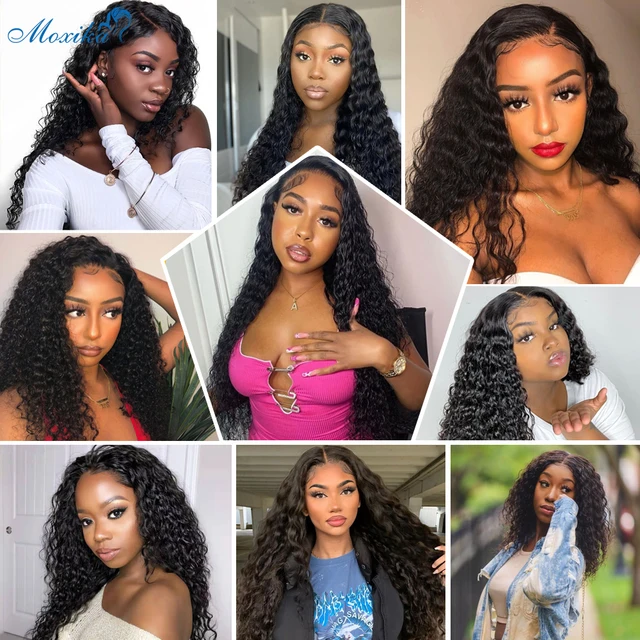 Deep Wave Closure Wig Human Hair Wigs Lace Frontal 13x6 Lace Front Wig PrePlucked Bleached Knots Wigs 13x4 Deep Wave Frontal Wig 5