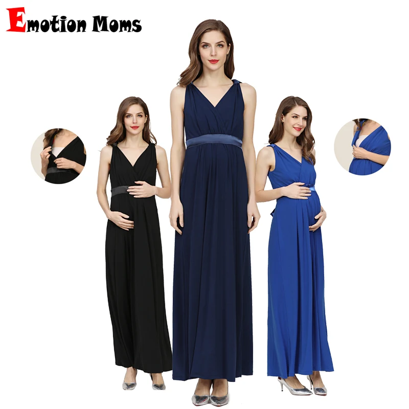 

Emotion Moms Party Maternity Clothes Nice And Generous Pregnant Dresses V-neck Pregnancy Clothes For Pregnant Women Clothes
