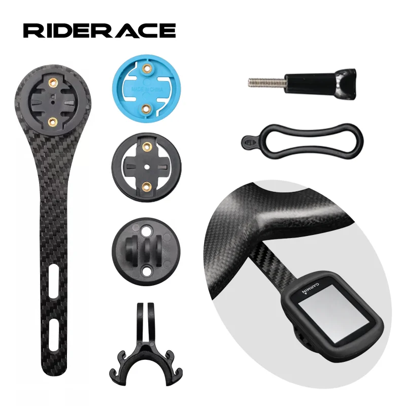 Bicycle Computer Holder Carbon Fiber Road Bike Stopwatch Speedometer