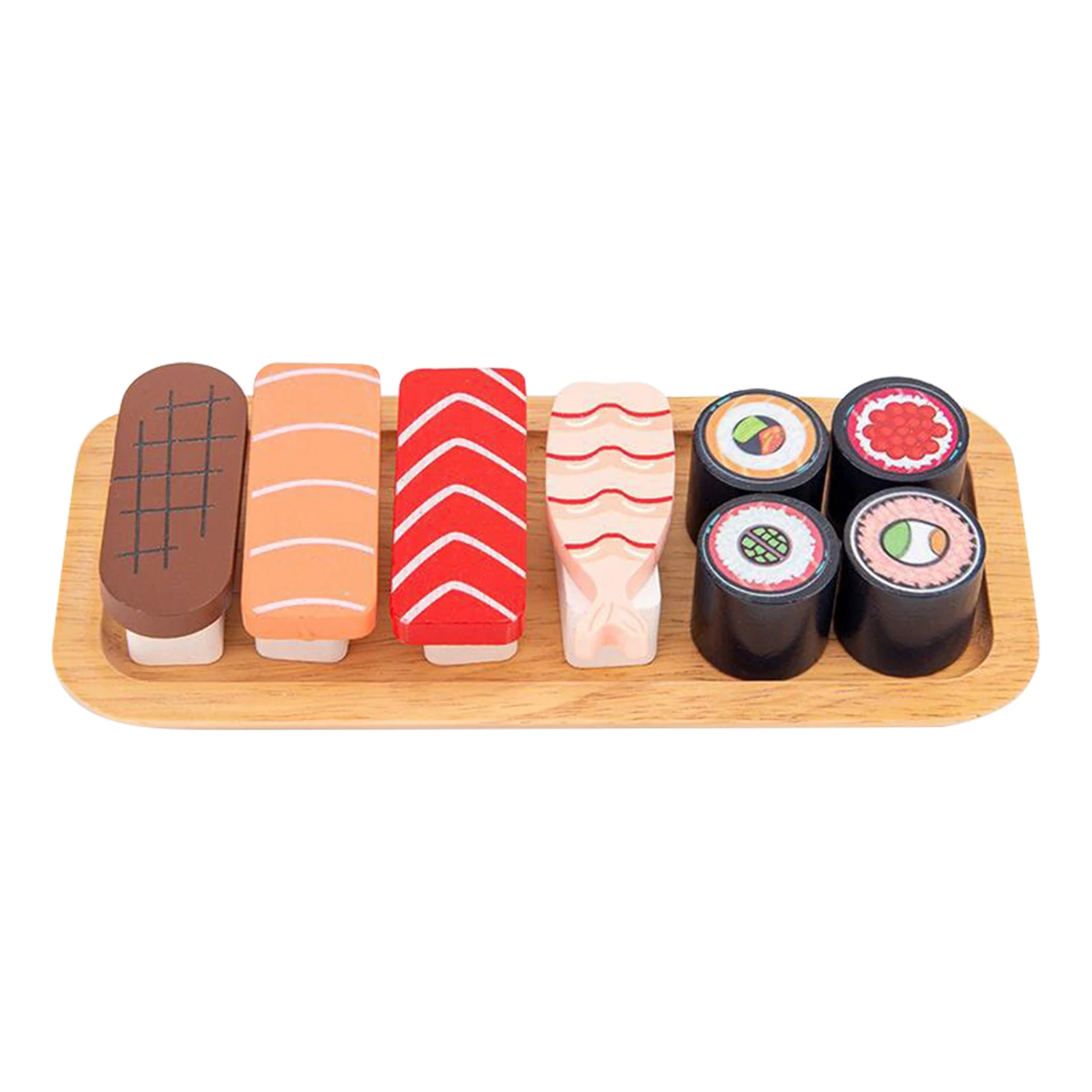 Educational Wooden Toys Sushi Set Gift Box Children Cooking Role Play
