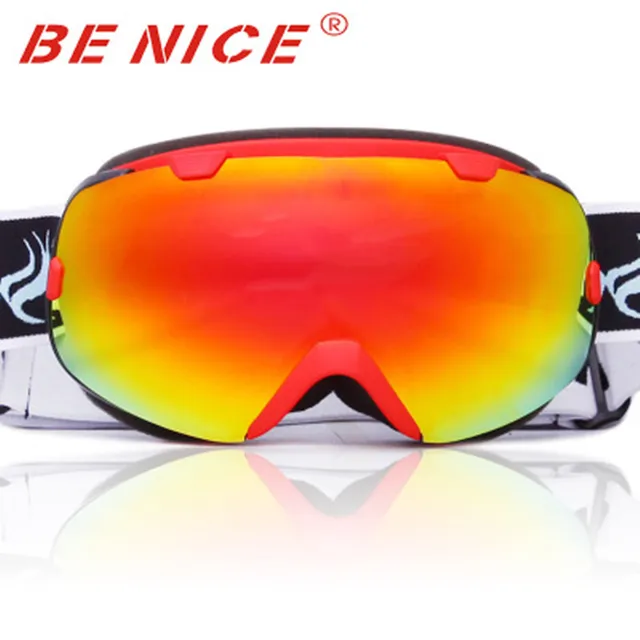 US $14.98 Benice Snowboard Ski Goggles Lowcost Processing Inventory Double Layers Antifog Lens Big Vision S