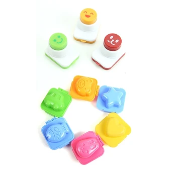 

6Pcs Boiled Egg Sushi Rice Mold & 3Pcs Cute Smile Sushi Nori Rice Mold Decor Cutter Bento Maker Sandwich DIY Tool