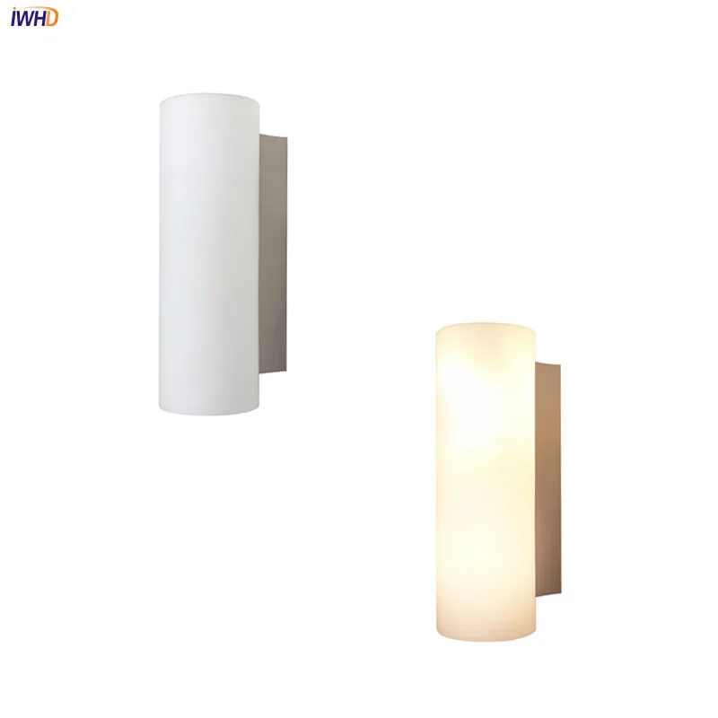 Modern INS Style LED Wall Lights With 40cm Glass Lampshade 2 Bulbs E27 Nordic Wandlamp Sconce Fixtures Wall Lamp Bedroom Aisle (6)