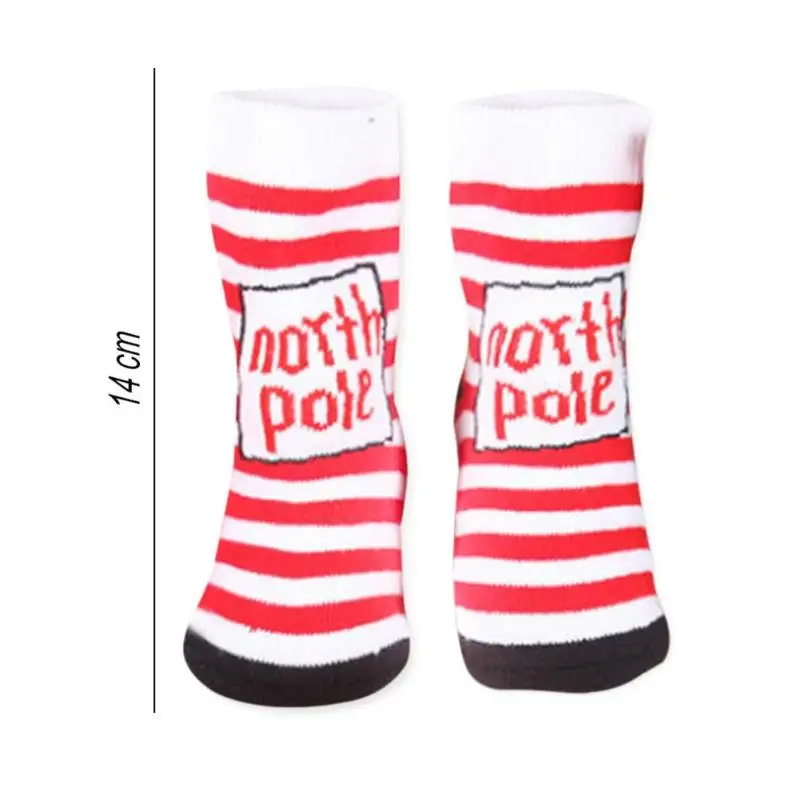 Хлопковые зимние носки для девочек и мальчиков махровая Снежинка лось Санта Клаус M код вентиляции утолщение волос Рождественский подарок