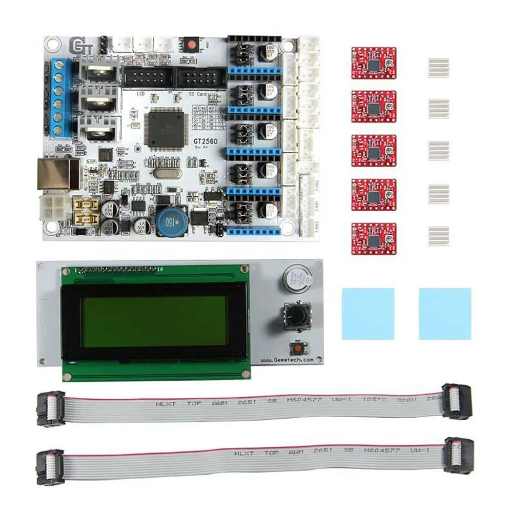 

Module Board 3D Printer Motherboard Kit GT2560 A4988 Driver LCD2004 Control Board xk88