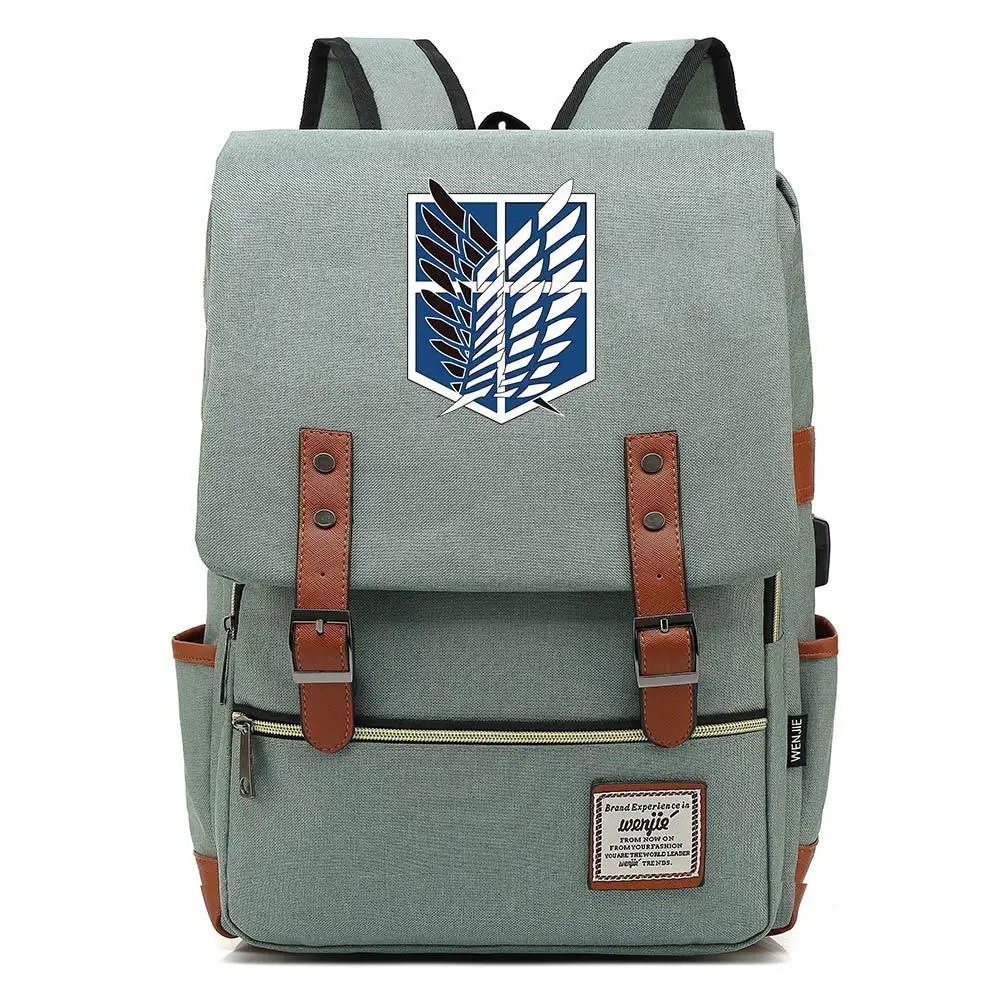 

Attack on Titan Student School Shoulder Bag Backpack Satchel Laptop Rucksack Knapsack Teenager Casual Travel Outdoor Gift