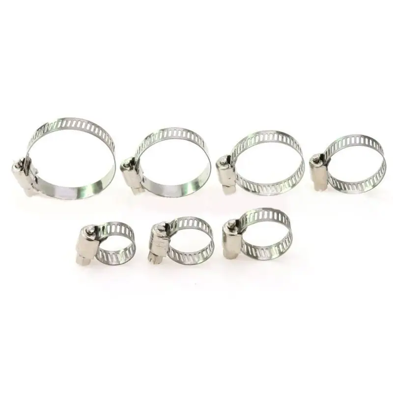 

60Pcs Assorted Size Hose Clamps Kit Stainless Steel Adjustable 8-38mm Hose Clamp