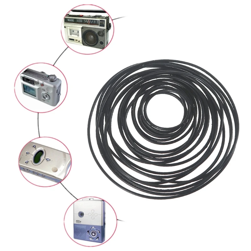 80-Piece Rubber Belt Assortment Kit For Tape Decks & CD Players - Repair Vintage Audio