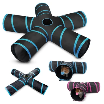 

5/4/3/2 Holes Pet Cat Tunnel Toys Play Tent Nest Toys for Kitten Cat Funny Toy Cat Toys Play Tunnel With Balls игрушки для кошек