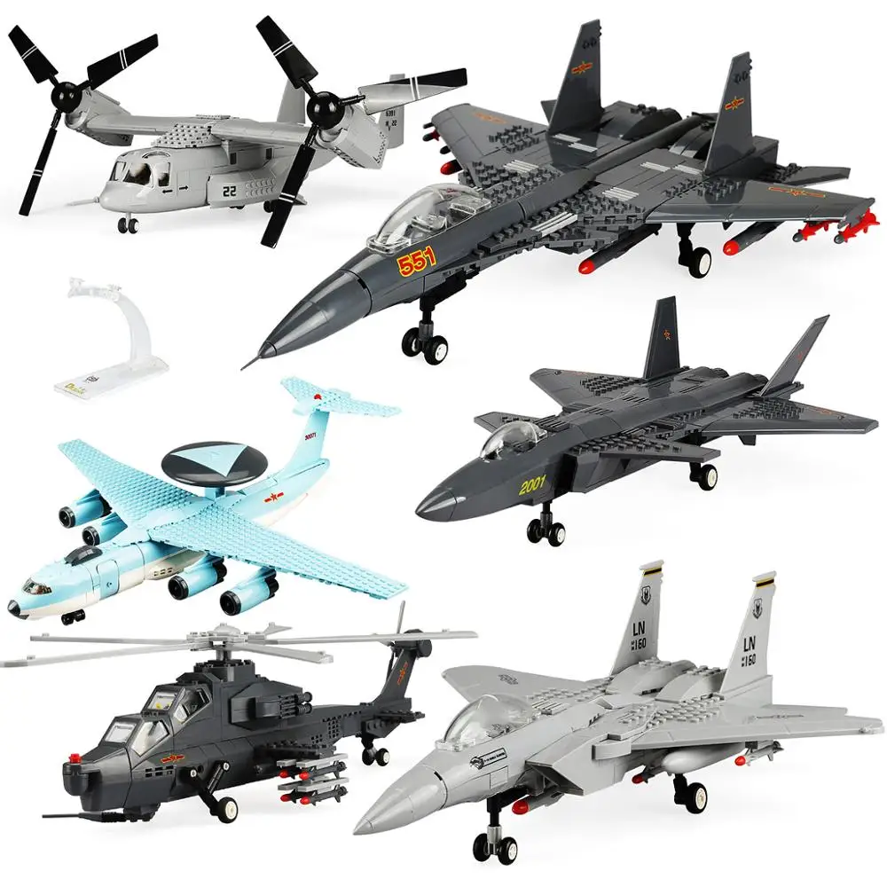 

Wange city Compatible legoed military a airplane sets armed helicopter battle fighter model building block bricks plane technic
