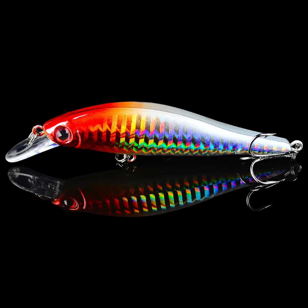 Приманка Minnow, 1 шт., 11,5 г/9,8 см, жесткая приманка, 5 цветов, рыболовные снасти, 8#, крючок, искусственная приманка - Цвет: D