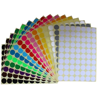 

10 Pack 19MM Colored Empty Paper Stickers for Essential Oil Bottle Caps and Labels Blank Round Circle Stickers