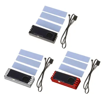 

Temperature OLED Display M.2 2280 SSD Heatsinks Heat Thermal Pads W91A