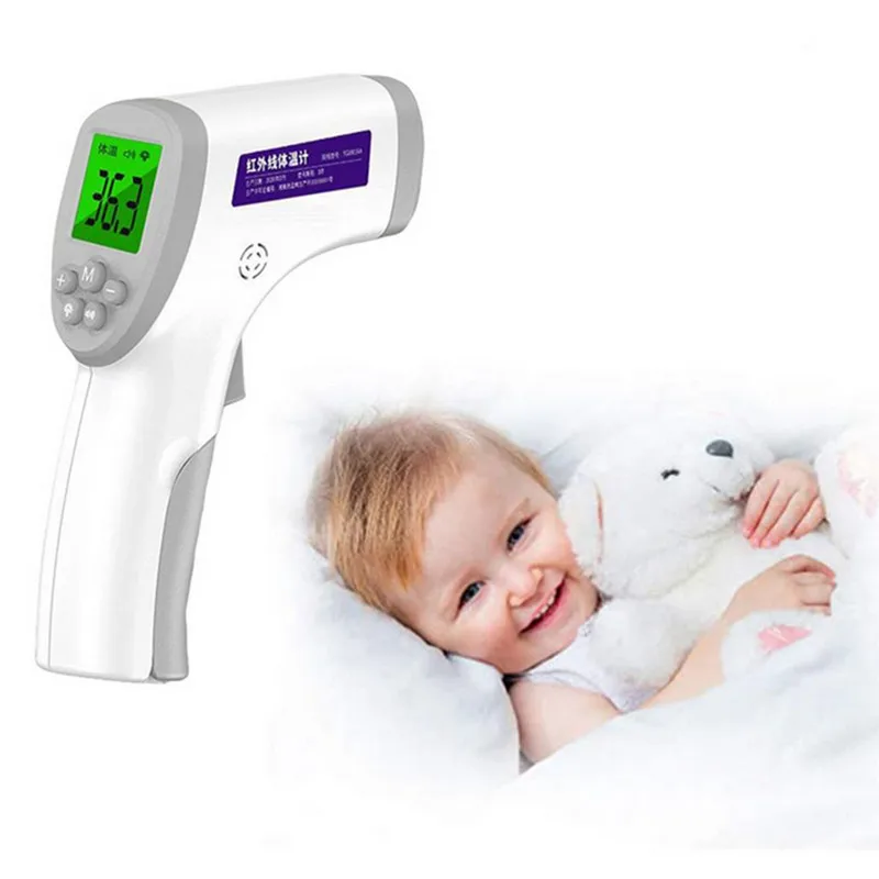 

Digital LCD IR Infrared Thermometer Body Forehead Non-touch Thermometer For Baby Kids Adults Temperature Gun Medical Health Lot
