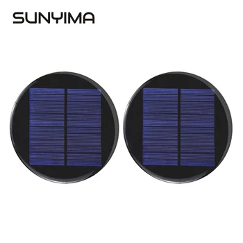 

SUNYIMA 2Pcs 6V 0.6W 0.11A 120MM Polycrystalline Silicon Solar Cell Module DIY Mini Solar Panel Epoxy Board for Solar Light Toy