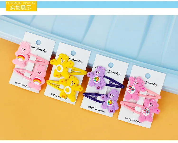 1 пара носков с рисунками героев мультфильма Care Bears ПВХ заколка модная заколка для волос творческие волосы шелковые жаккардовые галстуки для детей