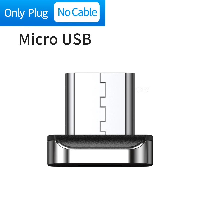 Магнитный кабель из Udyr цинка, кабель Micro usb type C для iPhone X, samsung, Xiaomi, 3A, быстрое зарядное устройство, магнитный кабель для мобильного телефона - Цвет: Only Micro Plug