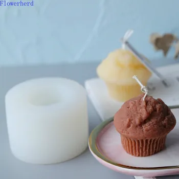 

Muffin Cup Fondant Cake Silicone Mold DIY Candle Mold Simulation Physical Candle Aromatherapy Mold Handmade Soap Mold Baking