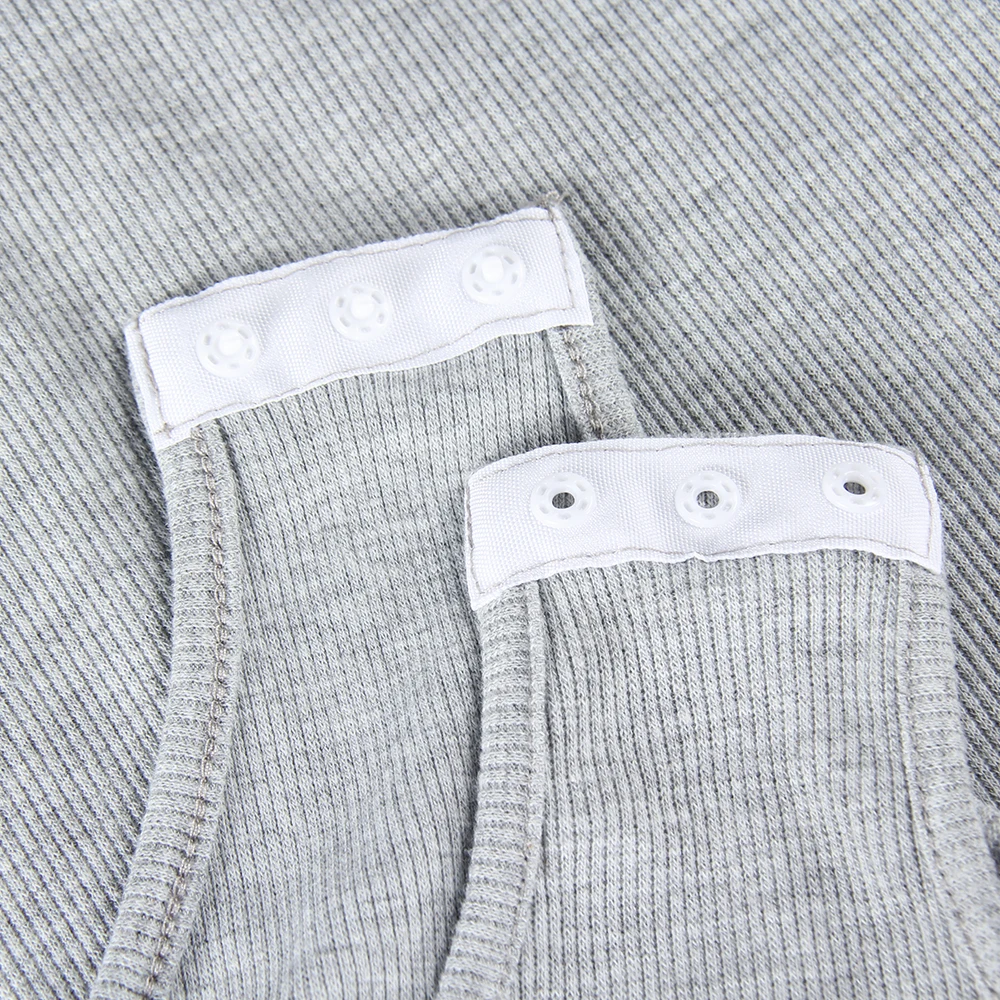 2020 Autumn Women Sexy V Neck Knitted Bodysuit Long Sleeve Buttons Rompers Casual One-pieces Bodysuit Club Party Outfits PL0446M