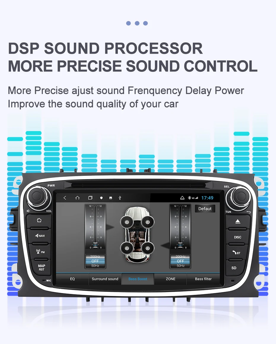 Top Isudar H53 Android 2 Din Autoradio For FORD/Focus/Mondeo/S-MAX/C-MAX/Galaxy Car Multimedia Player GPS 8 Core RAM 4G 64GB DSP DVR 12