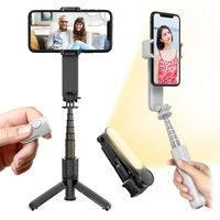 Treppiede per Selfie Stick per telefono cellulare con stabilizzatore cardanico palmare senza fili Bluetooth con luce di riempimento per Smartphone Android IOS