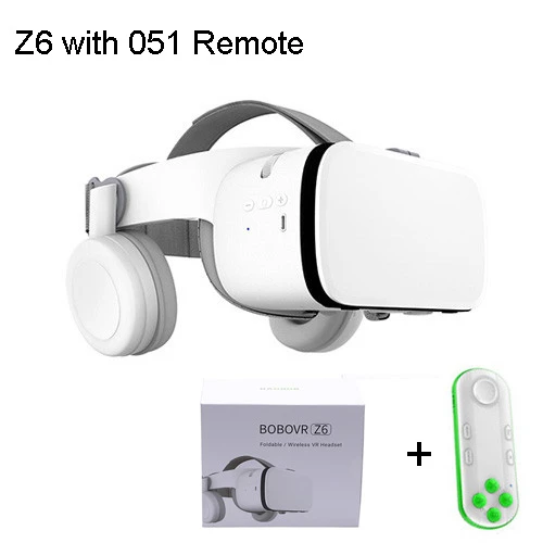 With White 051 Bobovr Z6 обновление шлем 3d Vr очки виртуальной реальности Гарнитура Bluetooth наушник для смартфона Google Cardboard - Цвет: With White 051