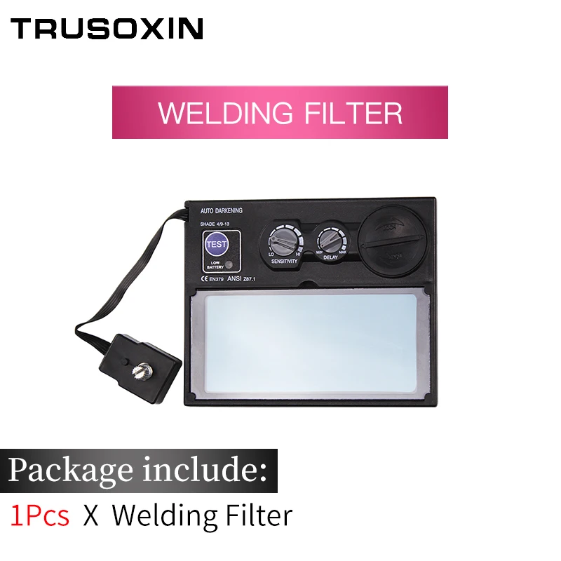 Welding Filter Солнечная батарея LI Автоматическое затемнение TIG MIG MMA MAG KR KC электрическая Сварочная маска/шлемы/сварочная Крышка для сварочного аппарата - Цвет: Welding Filter