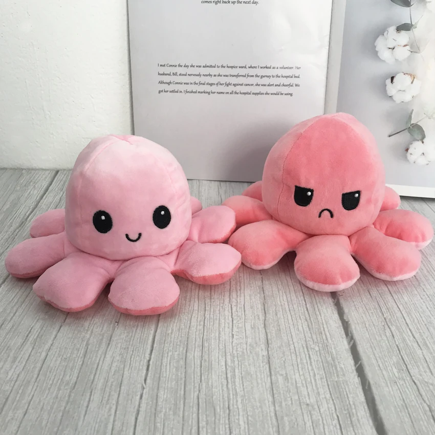 

Cute 13 Styles Little Octopus Doll Double-sided Flip Octopus Plush Toy Doll Marine Life Doll Plush Toy With Realistic Expression