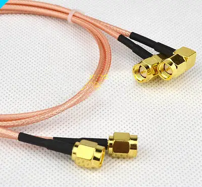 

DHL/EMS 20PCS straight SMA male TO SMA male right angle for 100cm RG316 cable pigtail-A8