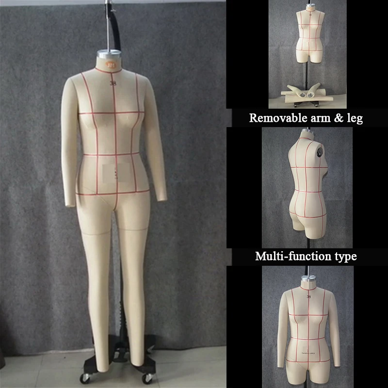 Прямая с фабрики, женская модель, Европейский и американский размер, профессиональный швейный манекен, съемный манекен для рук и ног, манекен - Цвет: JMF038 FRP Full-body