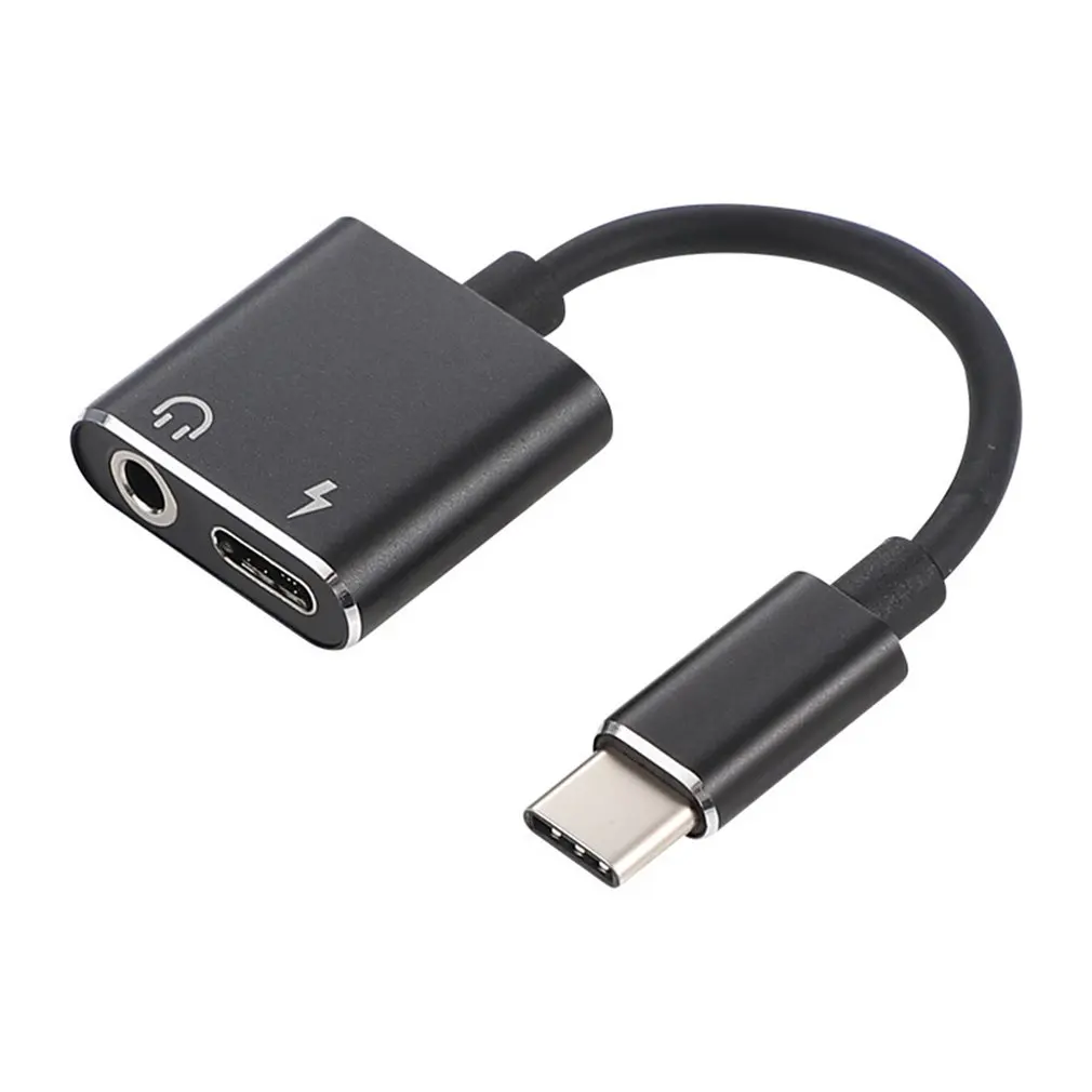 

USB C to Jack 3.5 Type C Cable Adapter 2-in-1 USB Type C 3.5mm Audio Earphone Converter Charging Cable Adapter