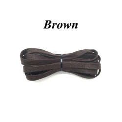 Premium Waxed Flat Leather Shoelaces - Waterproof & Durable Unisex Design - 120cm (Brown)