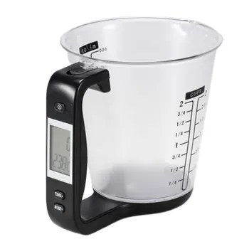 

Hostweigh Measuring Cup Kitchen Scales Digital Beaker Electronic Tool Scale with LCD Display Measurement Cups