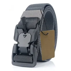 Official Genuine Tactical Belt Quick Release Magnetic Buckle Military Belt Soft Real Nylon Sports Accessories