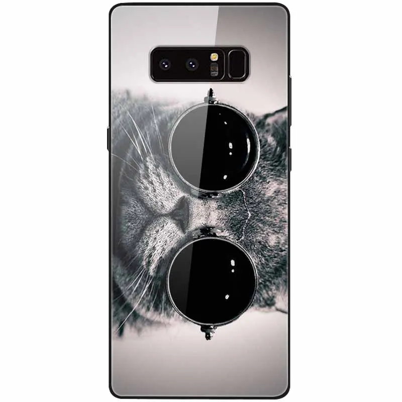 cute phone cases for samsung  Tempered Glass Cover For Samsung Note 8 Case Note9 Hard Protective Funda For Samsung Galaxy Note 10 Plus 9 Cases Luxury Bumper kawaii phone case samsung Cases For Samsung