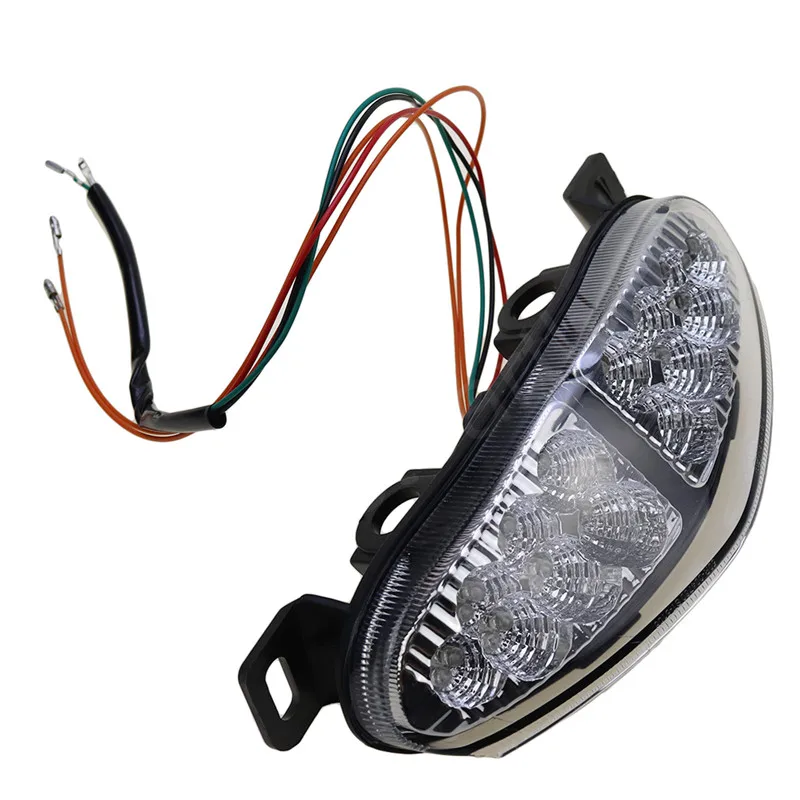 Для KAWASAKI ER-6N ER-6F ER6N ER6F 2009 2010 2011 черный прозрачный задний фонарь для мотоцикла задний светильник поворотники Встроенный светодиодный светильник
