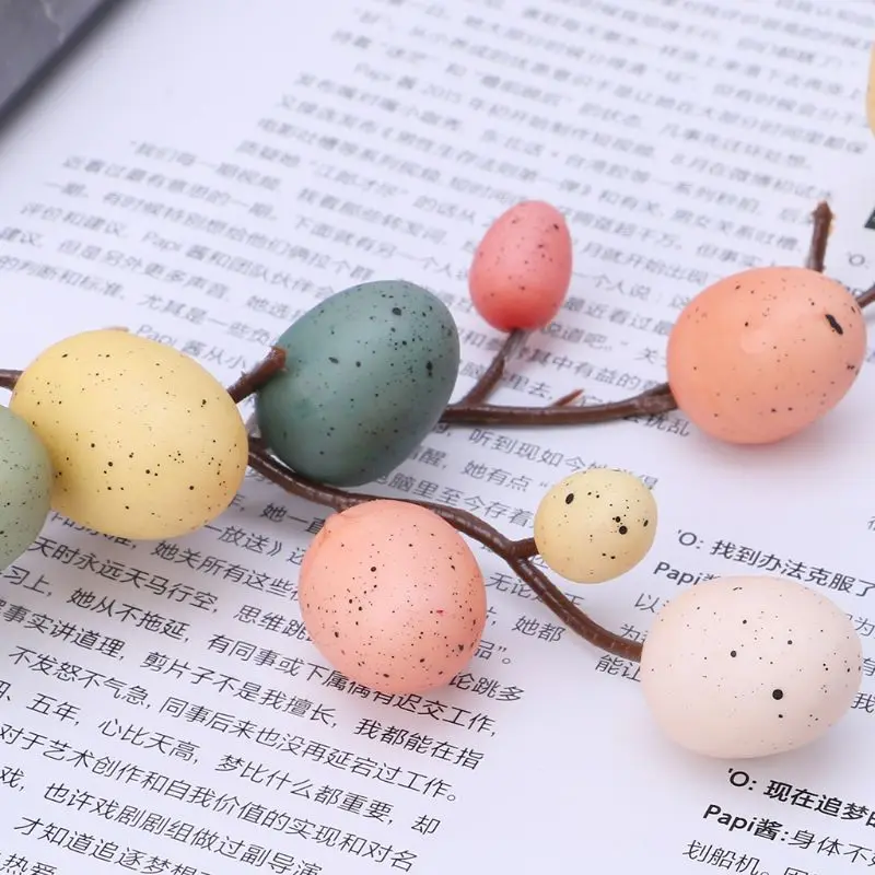 

Easter Egg Tree Decor Creative Branch With Painting Eggs Plastic Spring Party Supplies