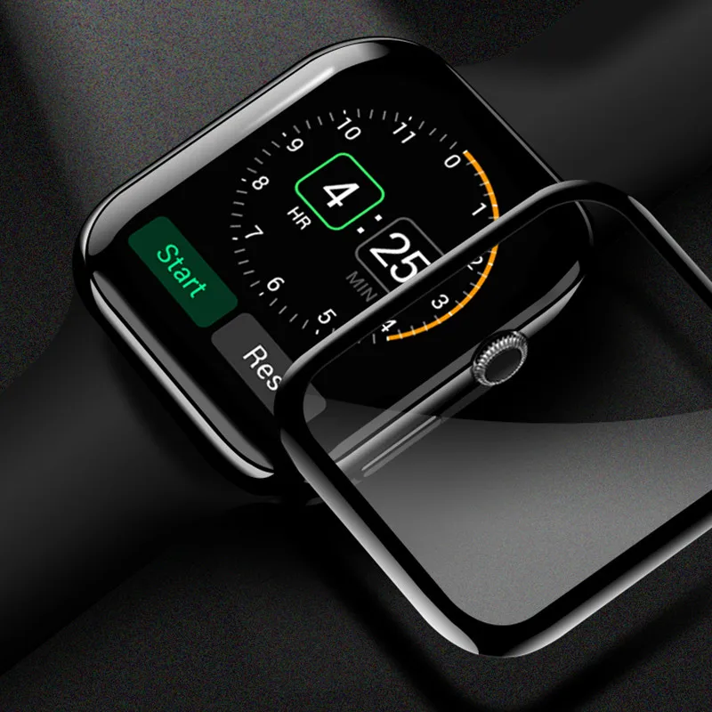 3D закругленные края Закаленное стекло Защитная пленка для Apple Watch 5 4 3 2 1 38 мм 42 мм Защита экрана для iWatch 5 4 40 мм 44 мм